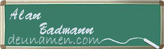 Alan Badmann Visitenkarte